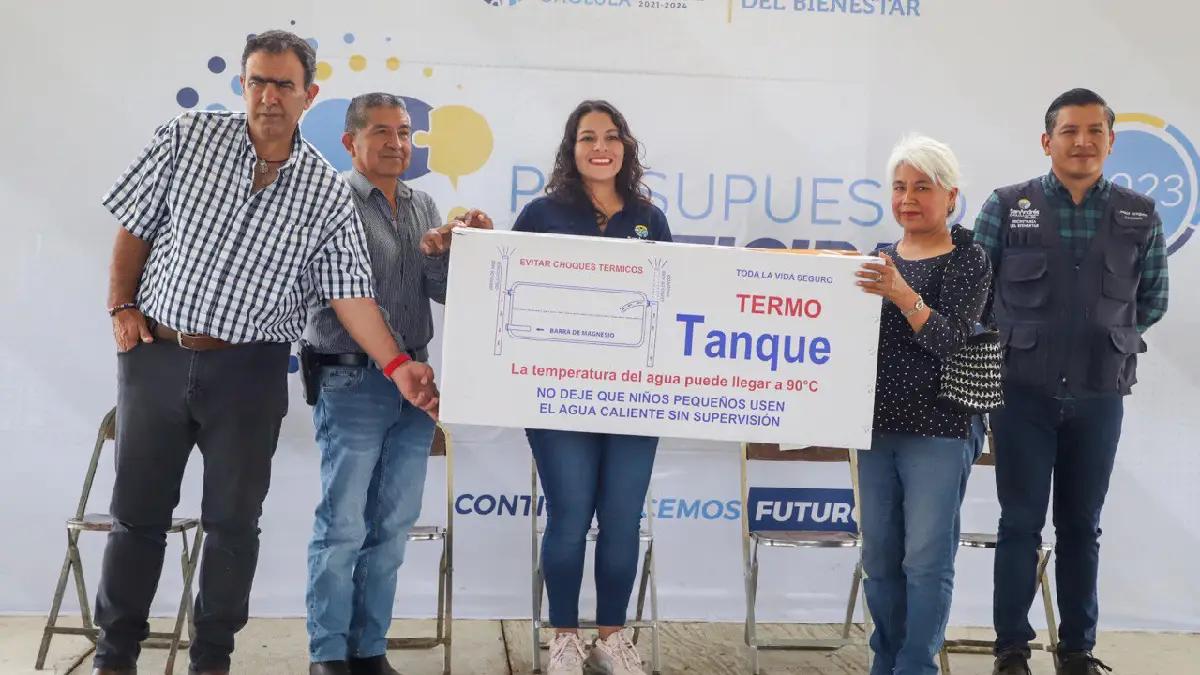Realiza el Ayuntamiento de San Andrés Cholula Segunda Entrega de Calentadores Solares 2023