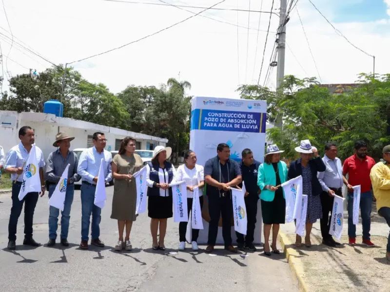 Inicia el Ayuntamiento de San Andrés Cholula, la construcción de tres pozos de absorción