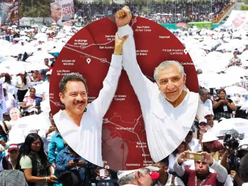 La ola blanca de Nacho Mier cobija a Adán Augusto en Tecamachalco 