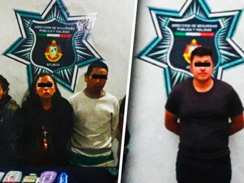 Policía de Atlixco detiene a sujetos por robo y delitos contra la salud.