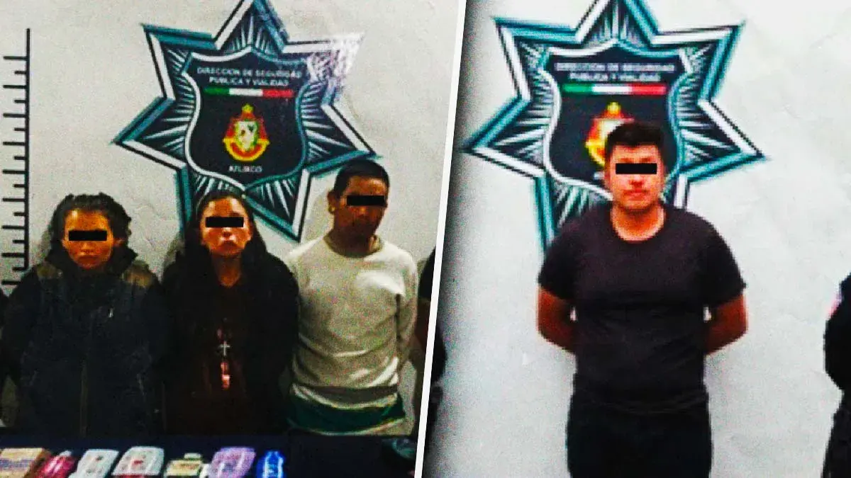 Policía de Atlixco detiene a sujetos por robo y delitos contra la salud.