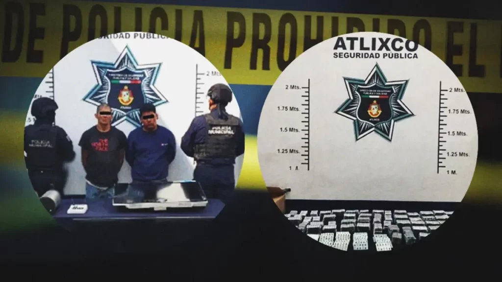 Policía de Atlixco logra detenciones y aseguramiento por diferentes delitos.