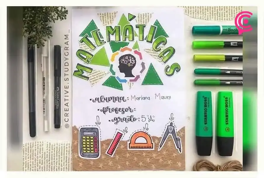 Ideas para portadas de matemáticas: fáciles, originales y bonitas