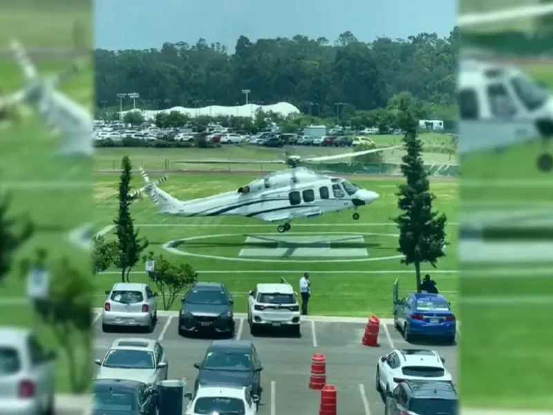 Estudiante del Tec de Monterrey se hace viral al llegar en helicóptero.