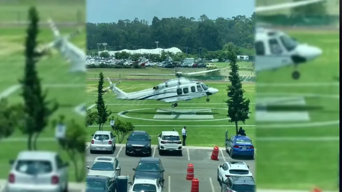 Estudiante del Tec de Monterrey se hace viral al llegar en helicóptero.