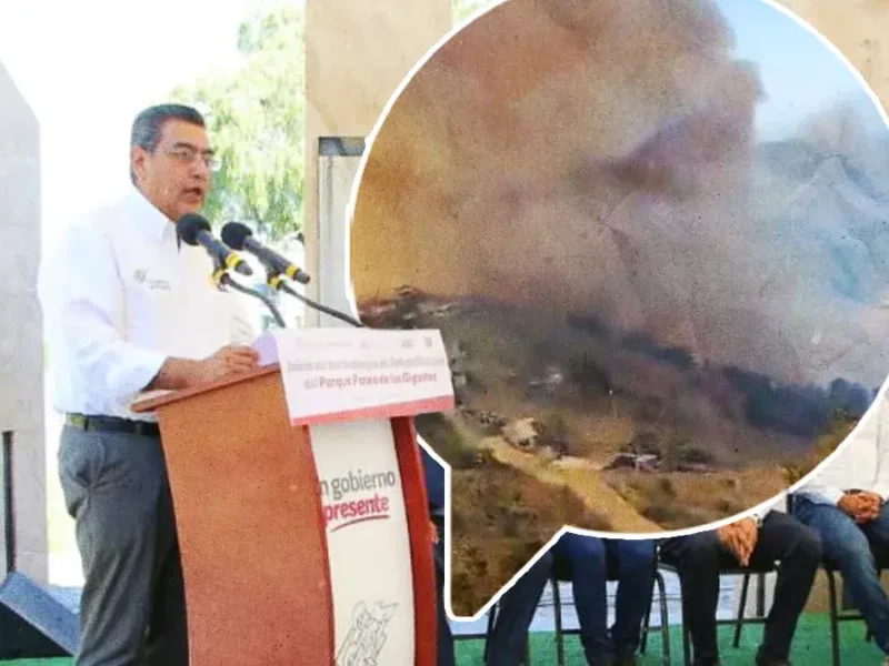 Descarta Sergio Salomón Céspedes víctima mortal en incendio de Zacatlán.
