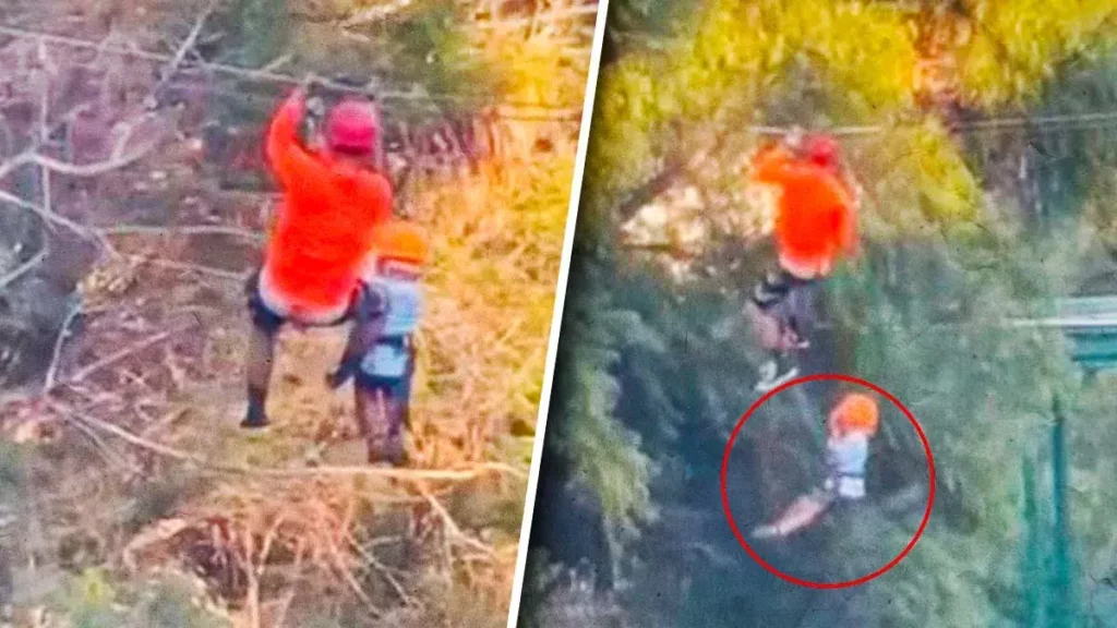 Un niño cae de una tirolesa en un parque en Monterrey
