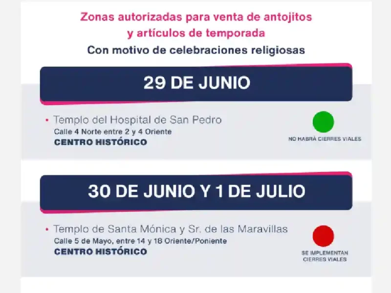 Gobernación Municipal permitirá el comercio por celebraciones religiosas en el Centro Histórico