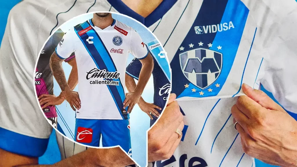 Puebla, ¿eres tú? Monterrey presenta playera con una franja azul.