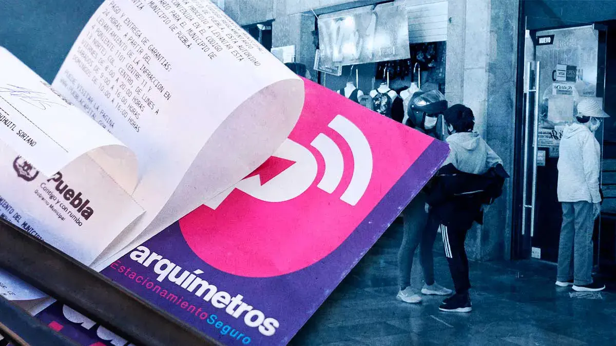 Locatarios del Centro Histórico de Puebla, a favor de más parquímetros.