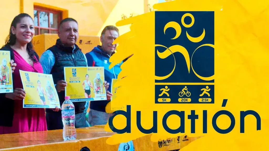 Edmundo Tlatehui presenta el Duatlón San Andrés Cholula 2023.