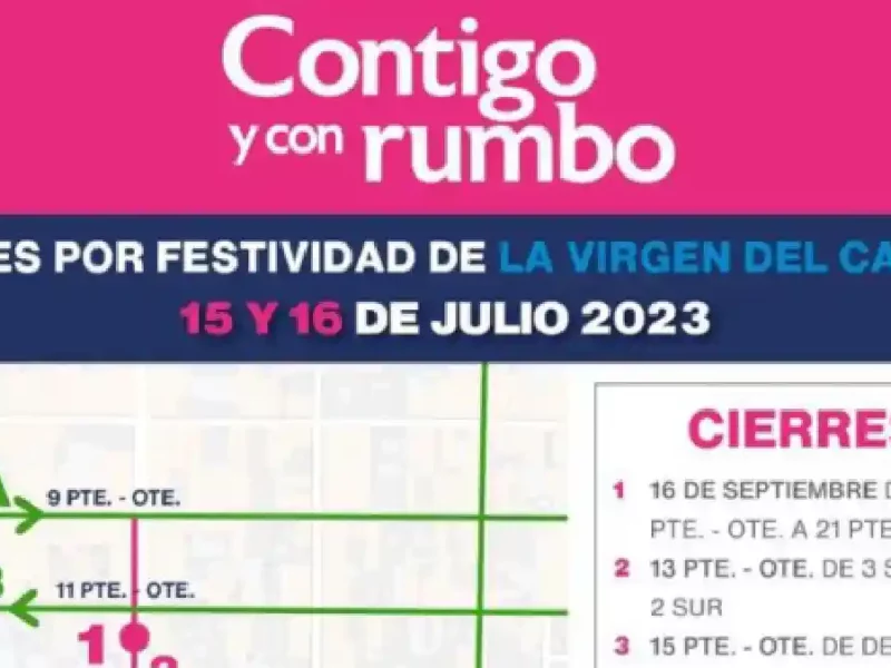 Por celebración de Nuestra Señora del Carmen habrá cierres viales
