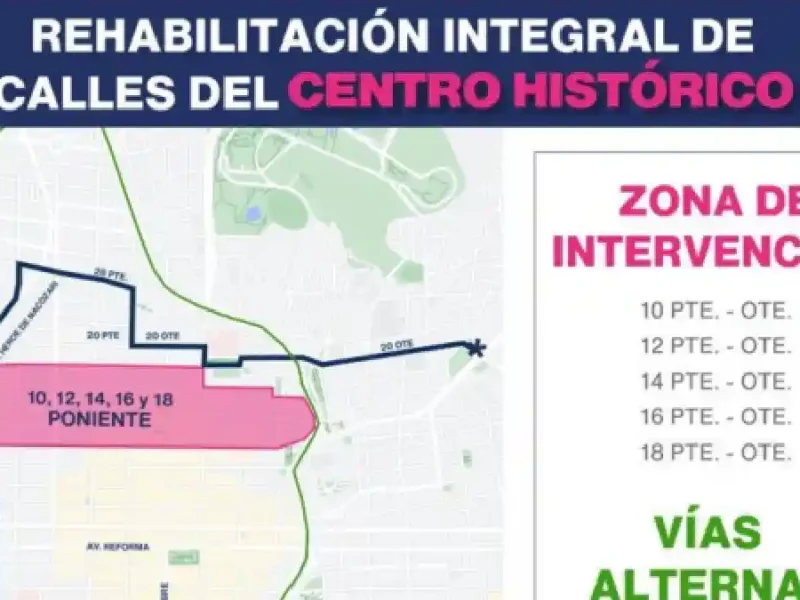 La 18 Oriente-Poniente se suma a las calles que se intervienen en el Centro Histórico de Puebla
