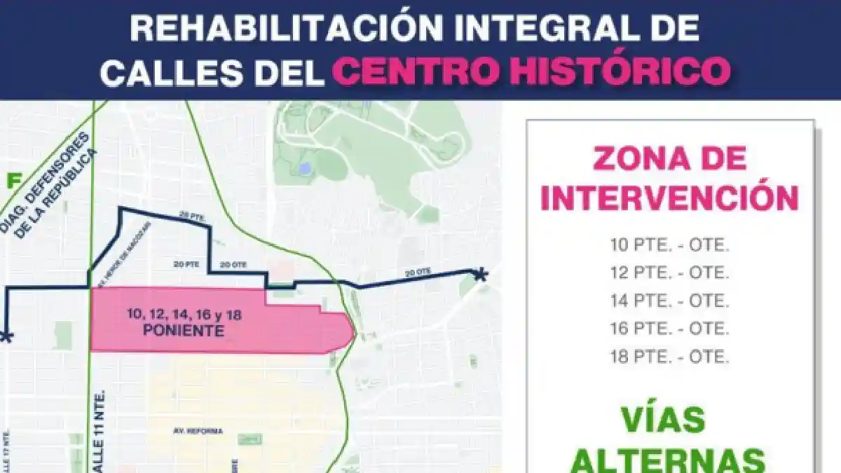 La 18 Oriente-Poniente se suma a las calles que se intervienen en el Centro Histórico de Puebla