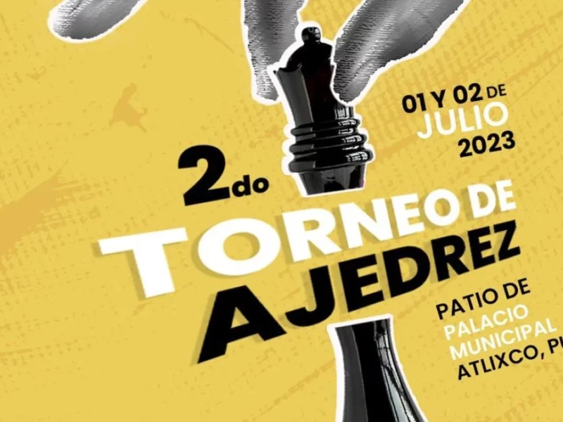 Gobierno de Atlixco invita a participar en el Segundo Torneo de Ajedrez 2023.