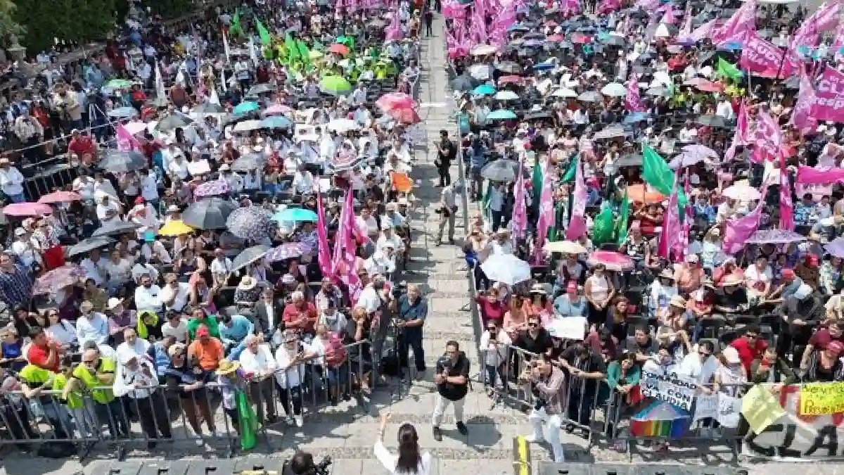 ”Cuando llega la derecha, se van los derechos”_ En Aguascalientes, Claudia Sheinbaum defiende la continuidad de la Transformación
