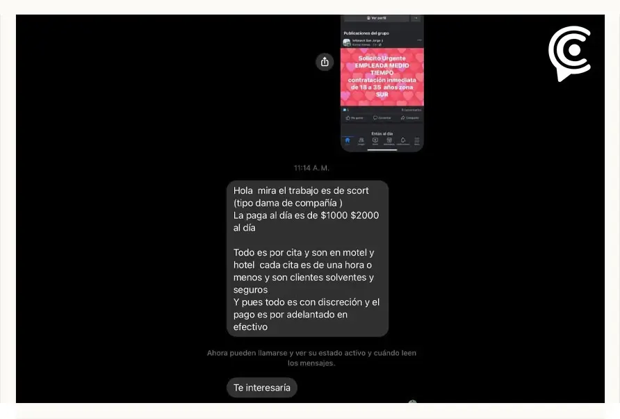 Trata inunda redes sociales en Puebla; “padrotes” ofrecen hasta 2 mil pesos por día.