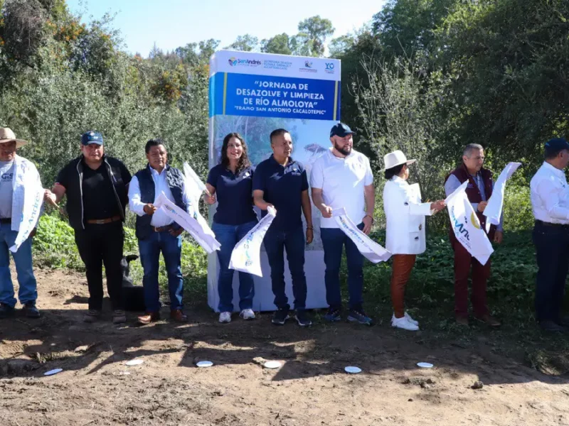 Arranca Mundo Tlatehui la jornada de desazolve y limpieza del Río Almoloya