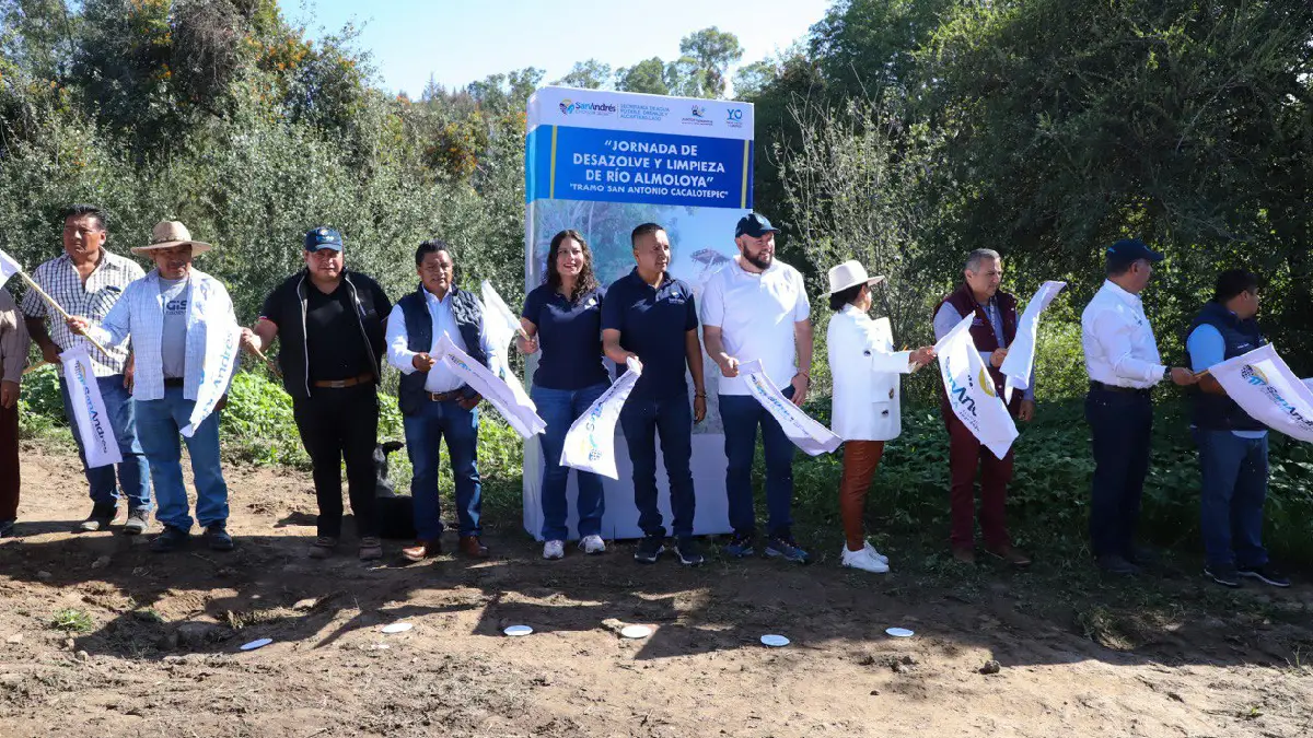 Arranca Mundo Tlatehui la jornada de desazolve y limpieza del Río Almoloya