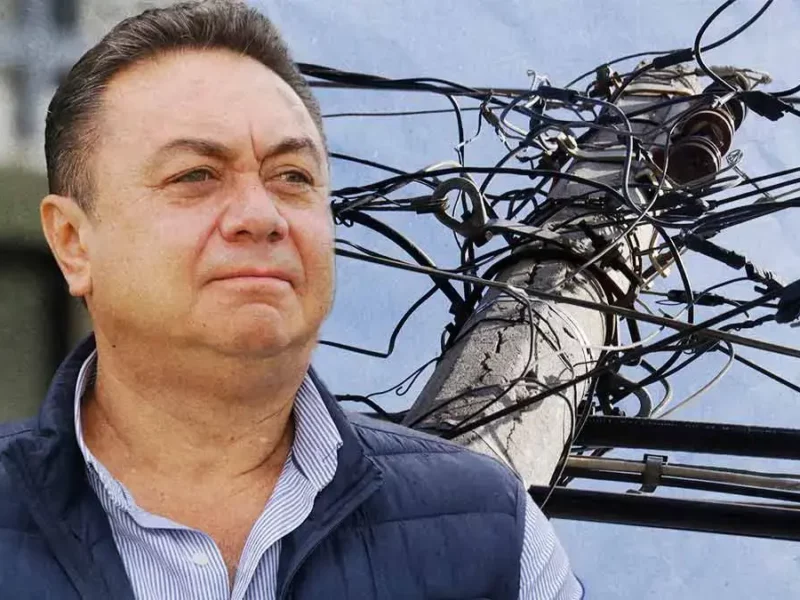 Comuna firmará convenio con CANIETI para retirar cableado suelto en Puebla capital.