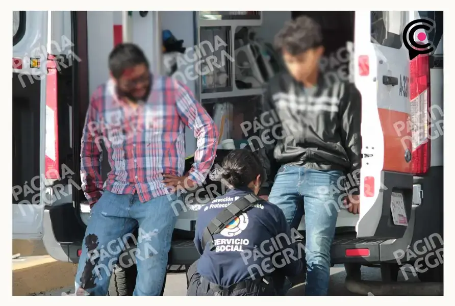 Invasión de carriles en Periférico de Puebla provocó un choque múltiple, hay 5 heridos 