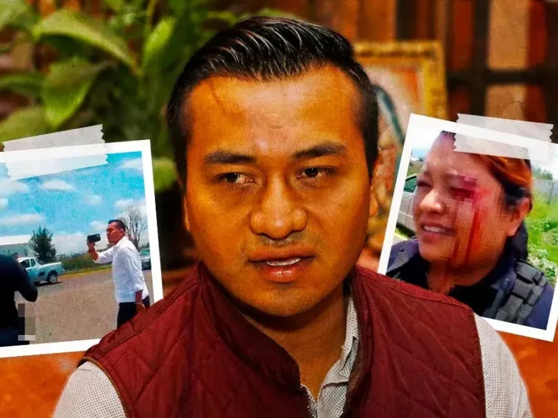 El diputado Roberto Solís Valles encabeza zafarrancho contra policías que detuvieron a pintabardas en Huejotzingo 