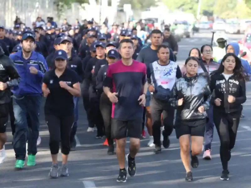 Ayuntamiento de Puebla celebró carrera con 116 cadetes de Policía