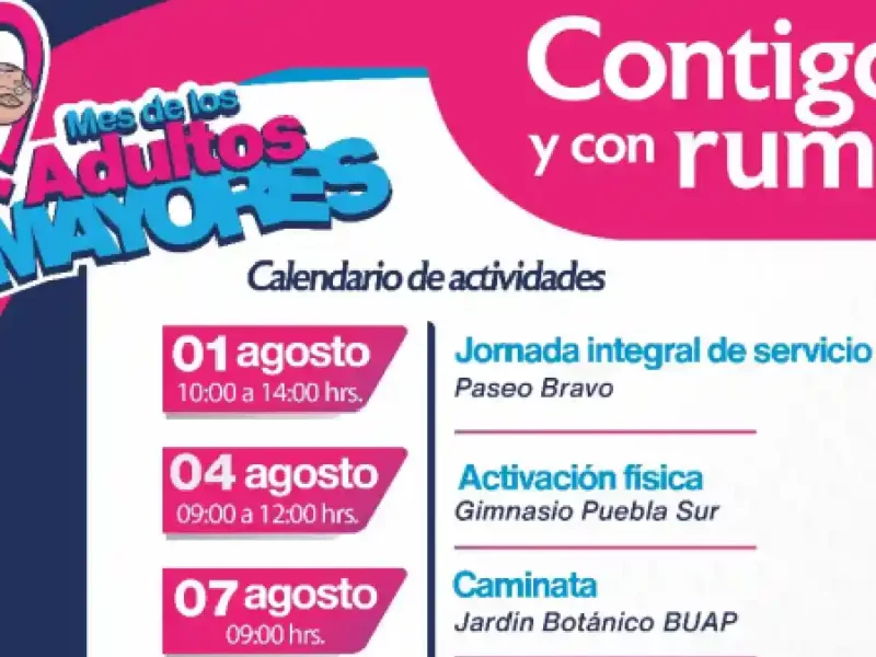 SMDIF Puebla alista actividades para celebrar a las personas adultas mayores en agosto
