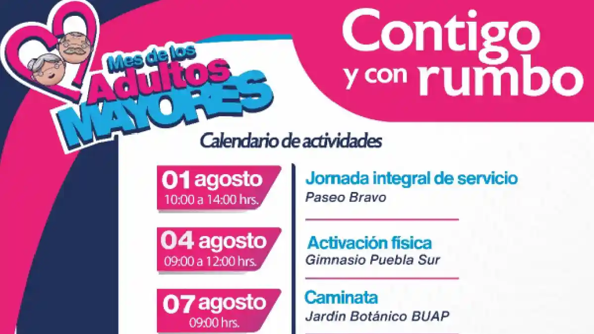 SMDIF Puebla alista actividades para celebrar a las personas adultas mayores en agosto