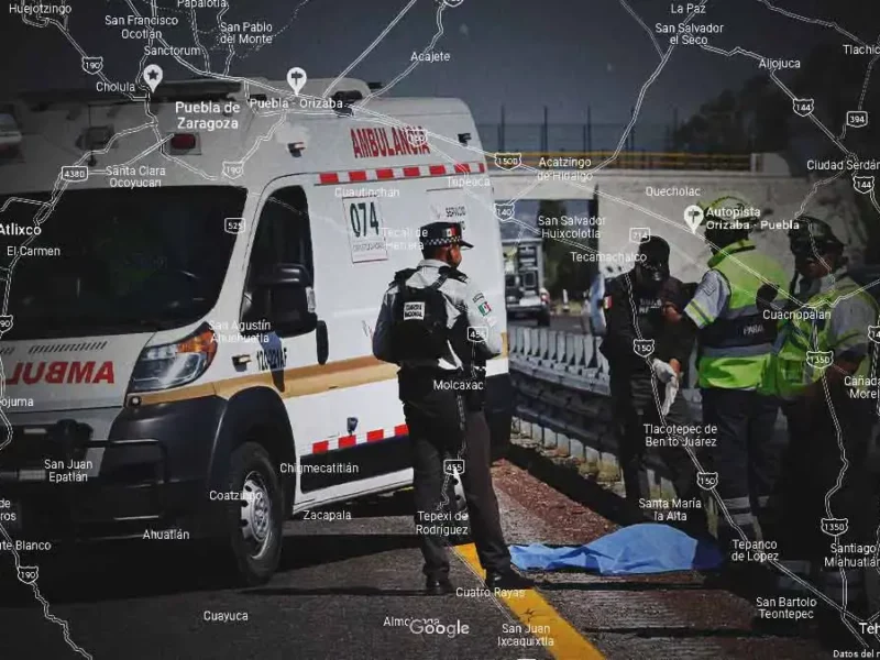 Hombre muere atropellado en la autopista Puebla-Orizaba