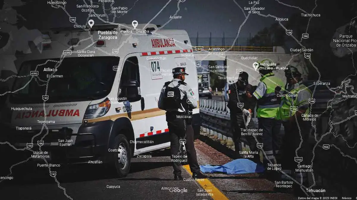 Hombre muere atropellado en la autopista Puebla-Orizaba
