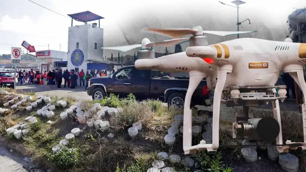 Detectan dron en el penal de San Miguel de Puebla.