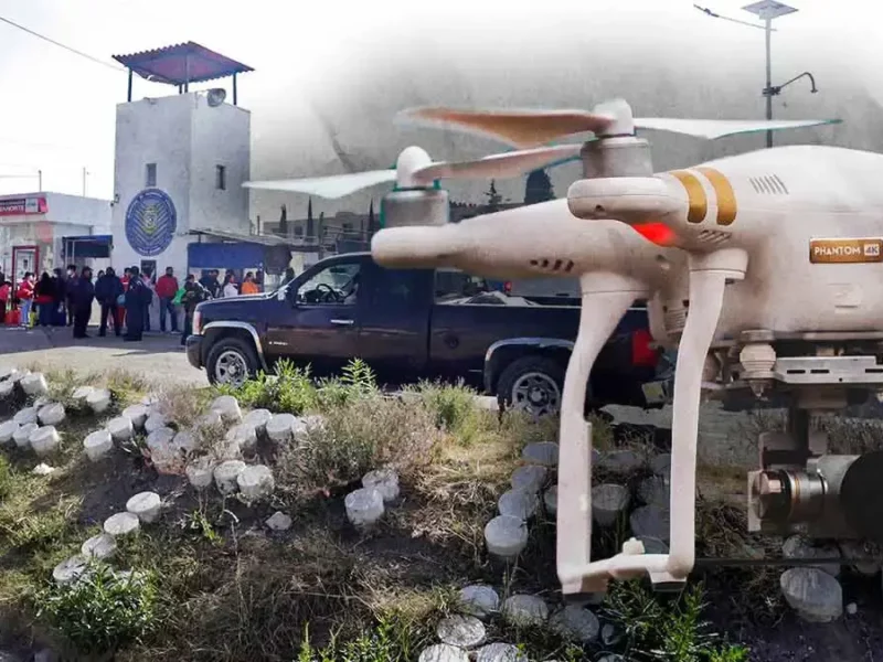 Detectan dron en el penal de San Miguel de Puebla.