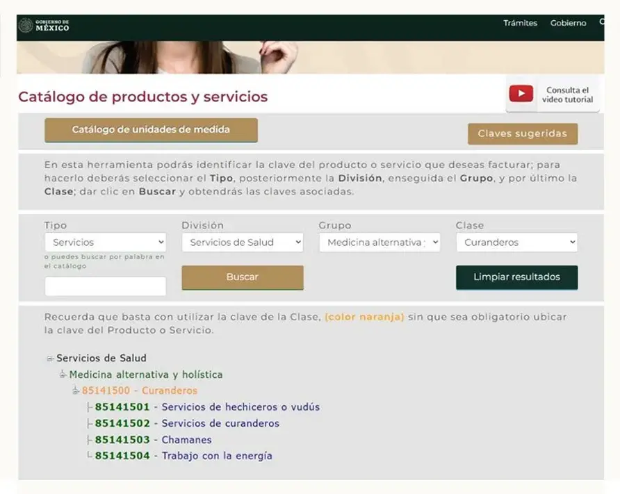 SAT incluye servicios de hechicería en su catálogo de facturación