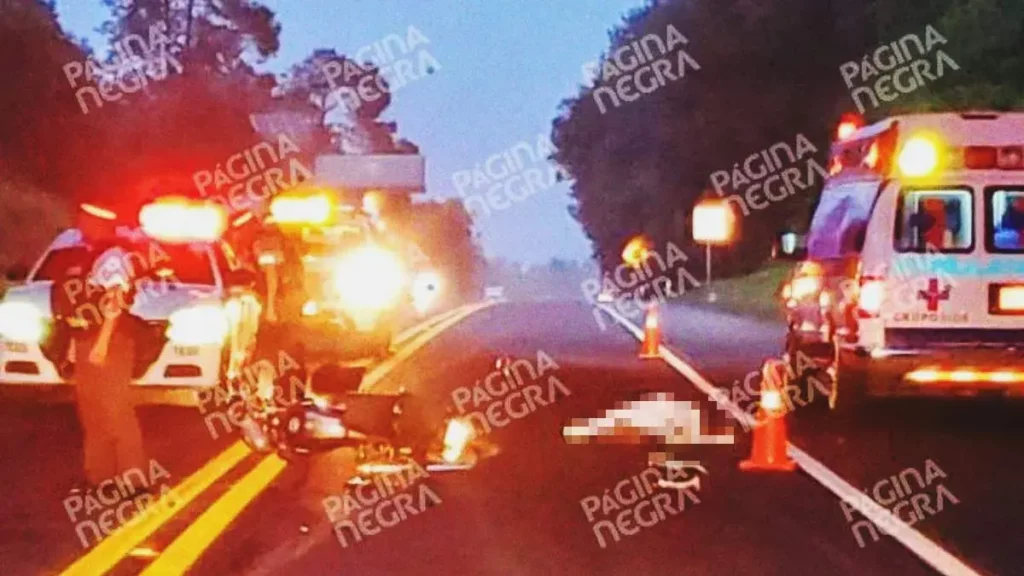 Motociclista muere al derrapar su moto en Huauchinango