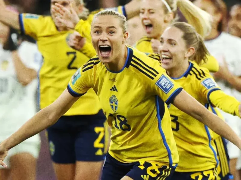 Suecia vence a Estados Unidos y avanza a cuartos de la Copa Mundial Femenil.