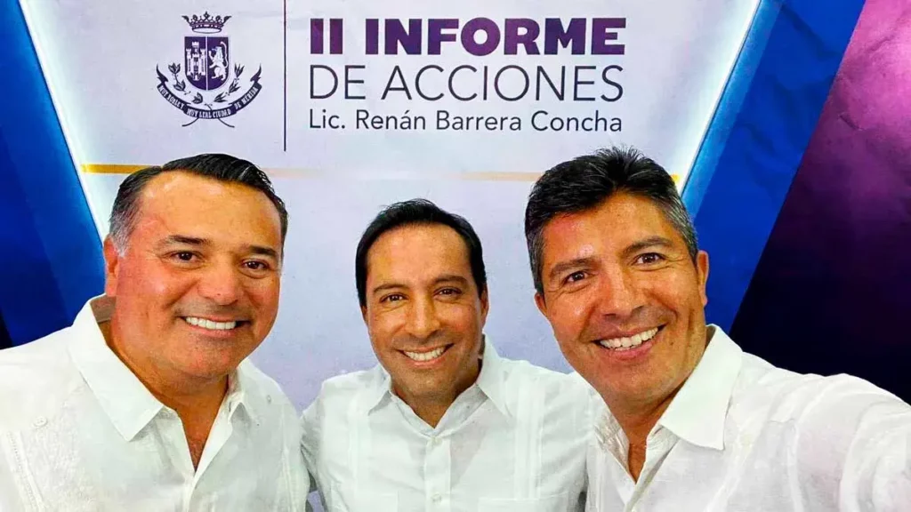 Eduardo Rivera asiste al informe del edil de Mérida en Yucatán