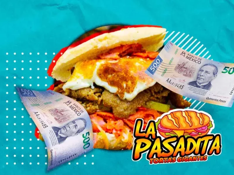 Gánate 500 pesos comiendo esta torta gigante de La Pasadita en Puebla