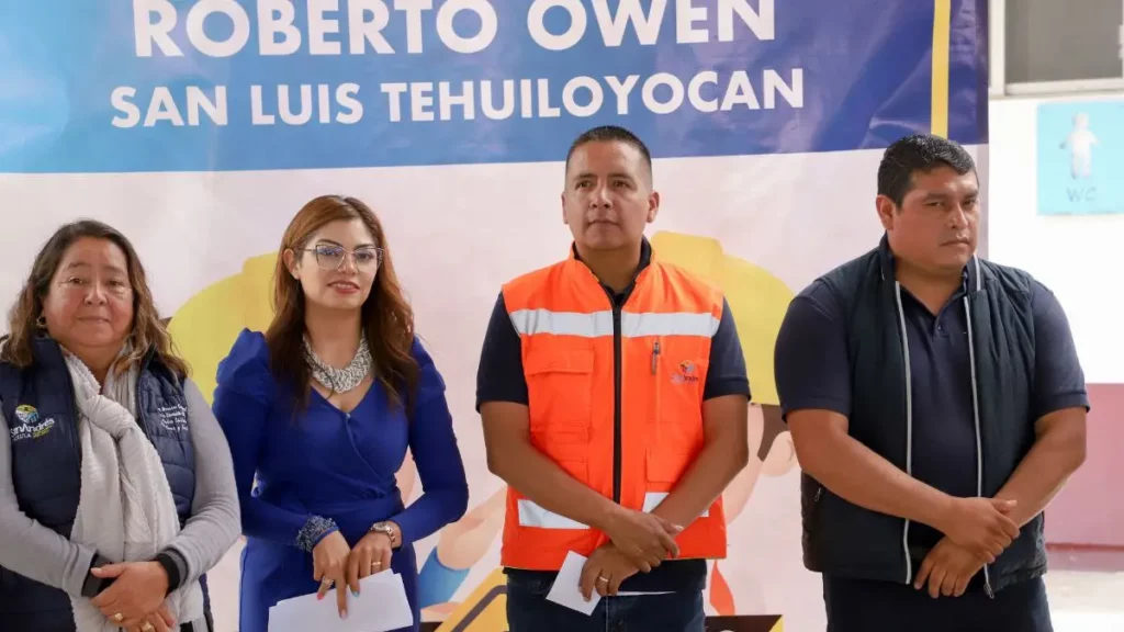 Inicia Mundo Tlatehui infraestructura educativa en Tlaxcalancingo y San Luis Tehuiloyocan