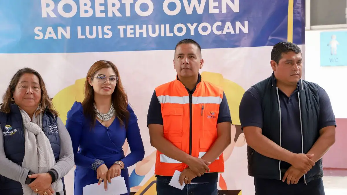 Inicia Mundo Tlatehui infraestructura educativa en Tlaxcalancingo y San Luis Tehuiloyocan