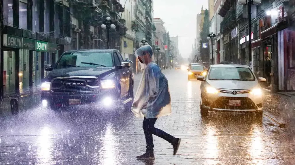 Fuertes lluvias y granizo cayeron sobre Puebla capital este viernes