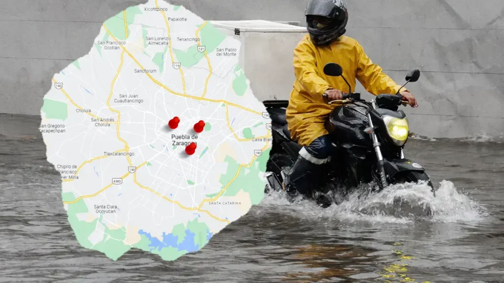 Estas son las cinco zonas de Puebla con más inundaciones por lluvias