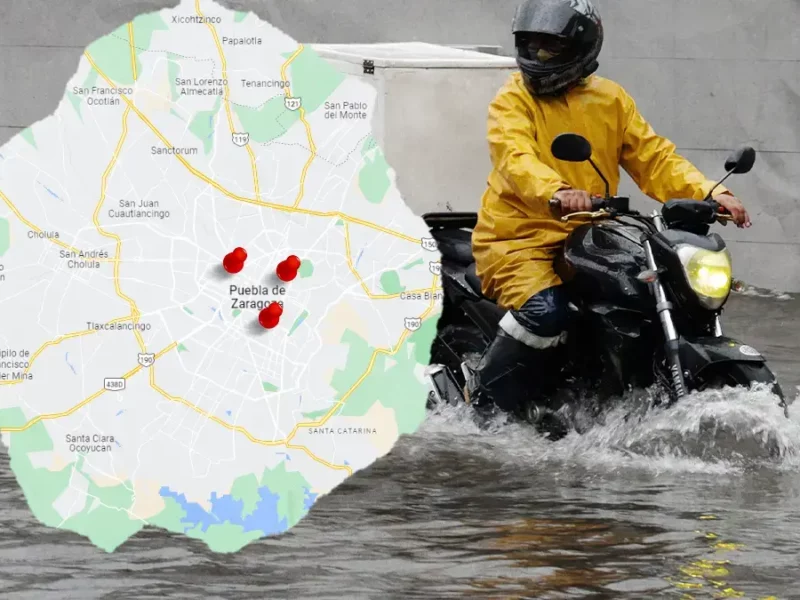 Estas son las cinco zonas de Puebla con más inundaciones por lluvias