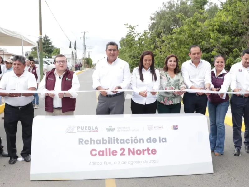 Inician y entregan obras en gira de trabajo gobierno federal y estatal en Atlixco.