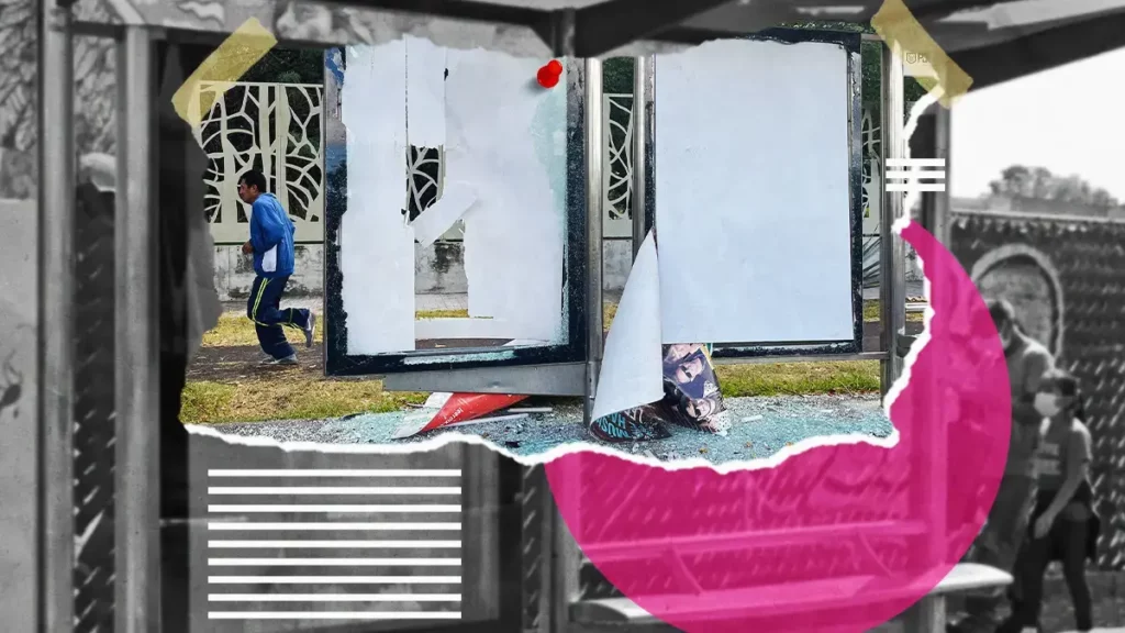 Buscan castigar en Puebla destrucción de paraderos y transporte público 