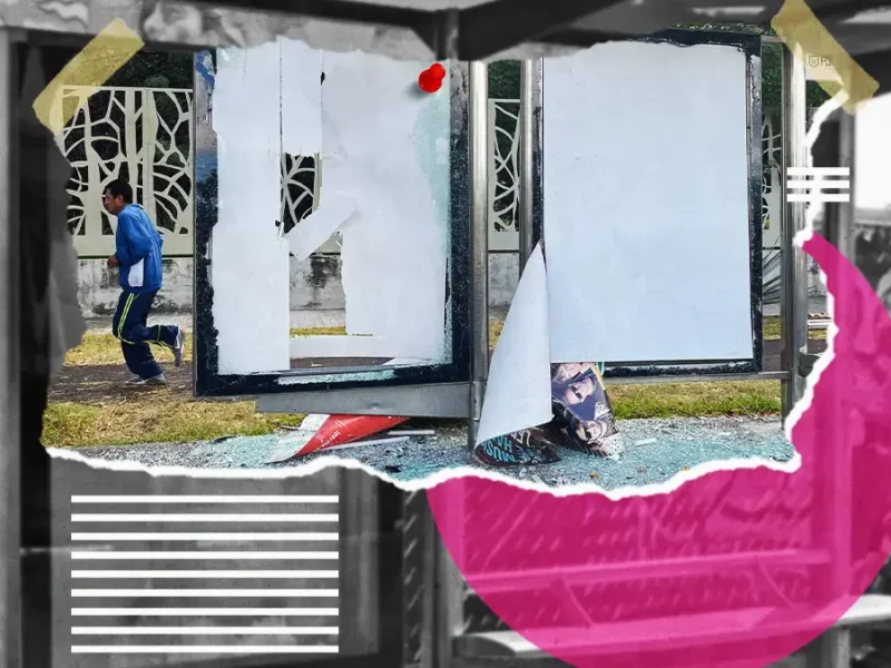 Buscan castigar en Puebla destrucción de paraderos y transporte público 