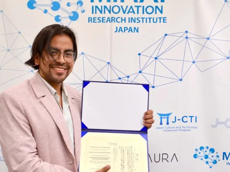 Alumno BUAP obtiene Premio al Mejor Proyecto de la Industria del programa EMFUTECH 2023, con sede en Japón