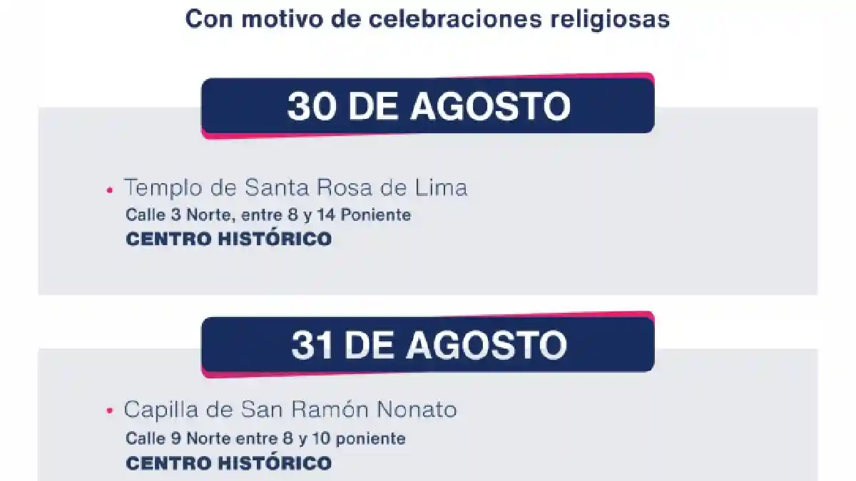 Gobernación Municipal supervisará actividad comercial en vía pública por fiestas religiosas este 30 y 31 de agosto