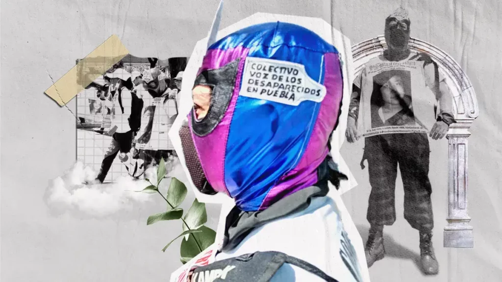 Enmascarada encabeza lucha por desaparecidos de Puebla, busca a Galilea desde hace 4 años