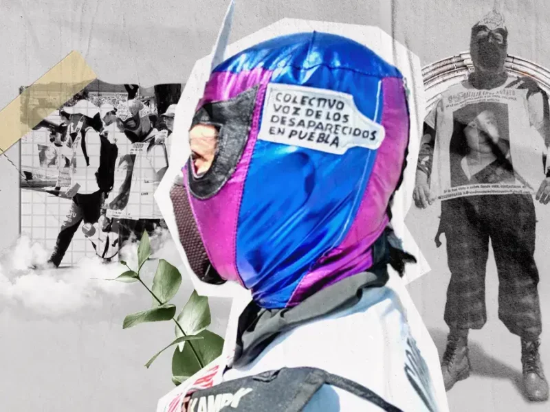 Enmascarada encabeza lucha por desaparecidos de Puebla, busca a Galilea desde hace 4 años